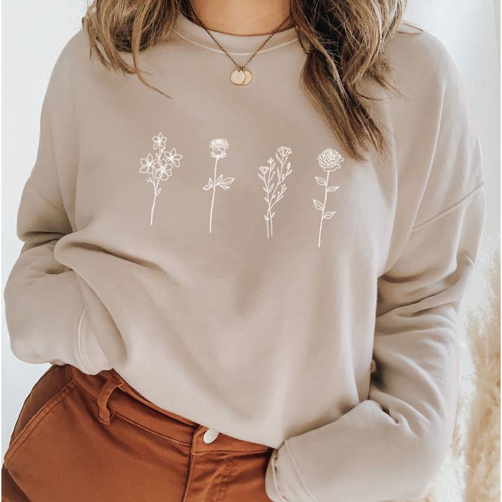 Pull polaire unisexe 4 FLOWERS Graphic pour la vente par Shamaim
