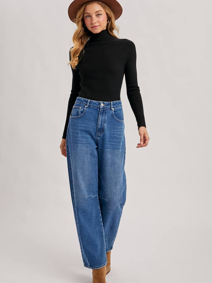 Bluivy - Wholesale Knit Sweater - Women's - WHOLEGARMENT MOCK NECK RIBBED KNIT SWEATER8