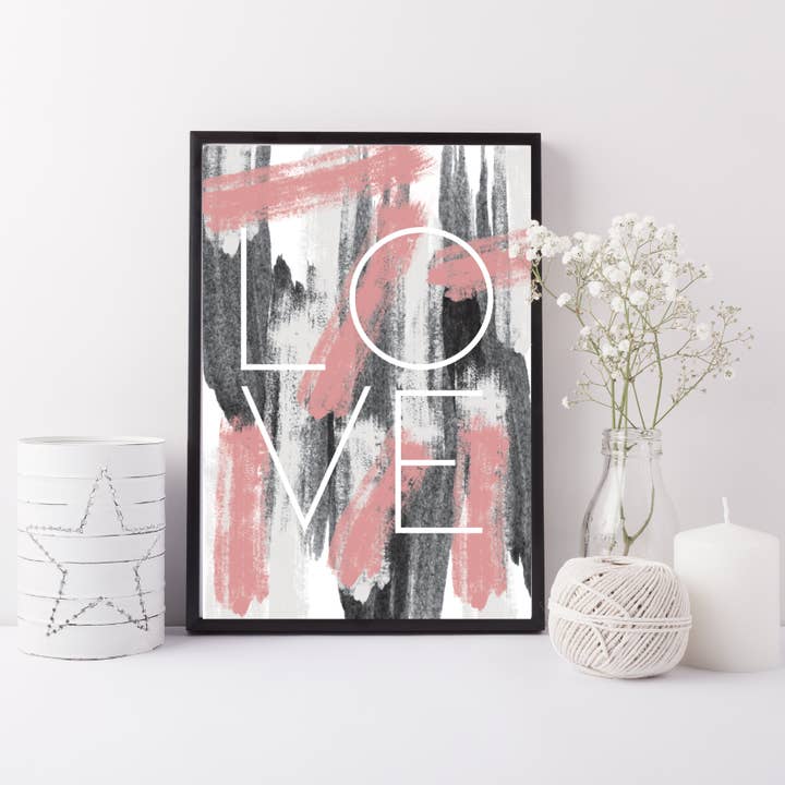 Liebe Abstrakte Kunstdruck für den Großhandel von Word Up Creative