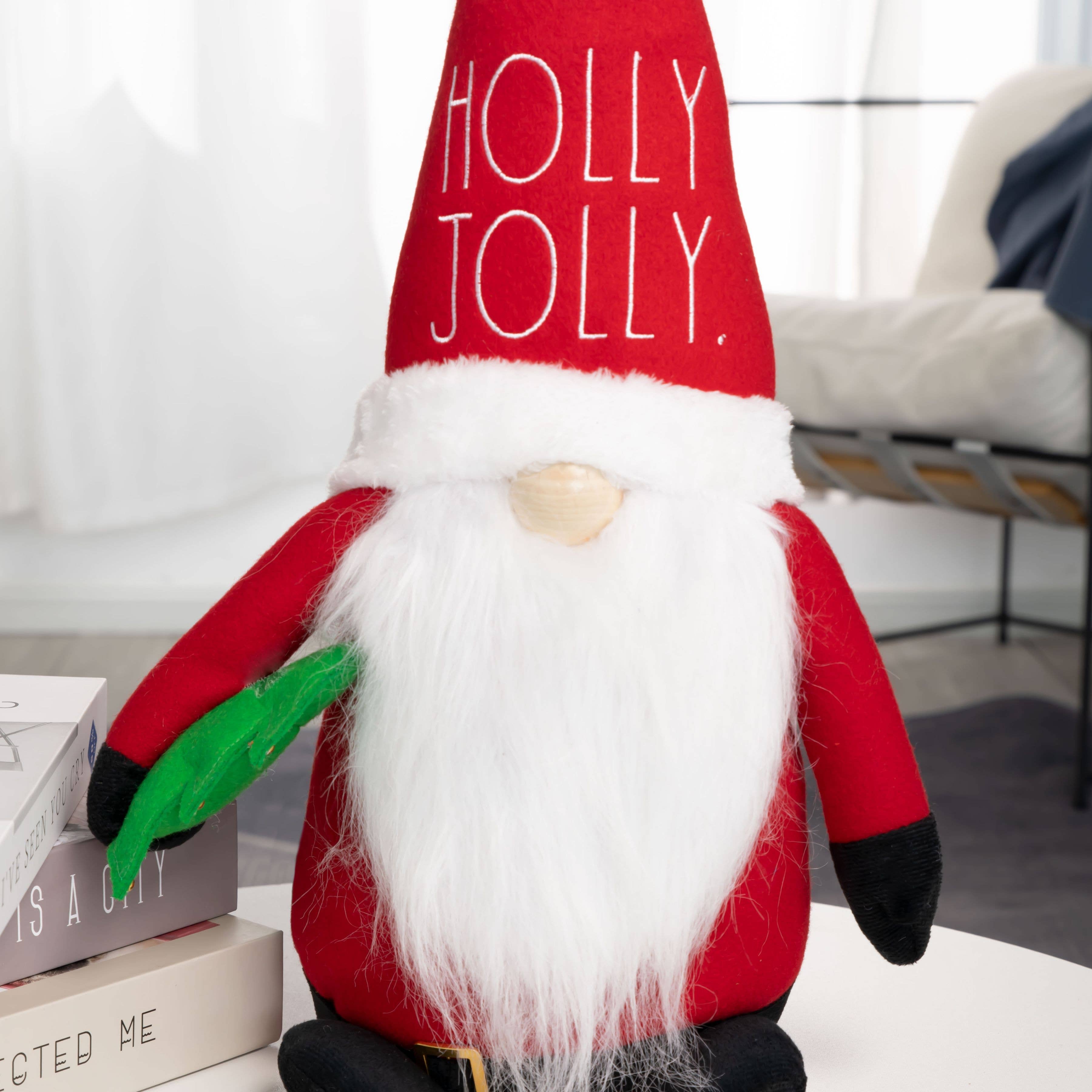 DesignStyles Home - Wholesale Christmas Decoration - Rae Dunn “Holly Jolly” Christmas Santa Gnome1