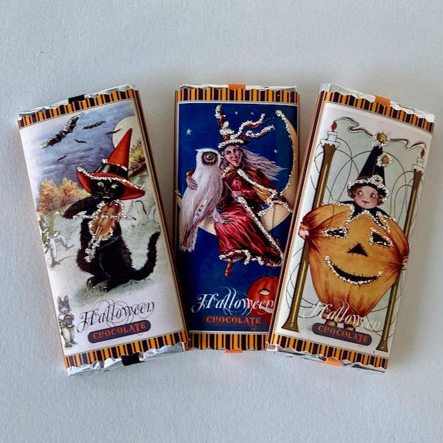 Chocolate Bars Halloween for wholesale by Nelda Barchers Glitter Cards