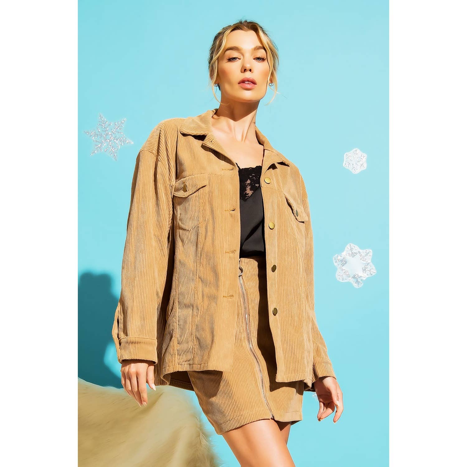 Sweet Generis - Wholesale Skirt - Women's - CORDUROY ZIP UP MINI SKIRT9