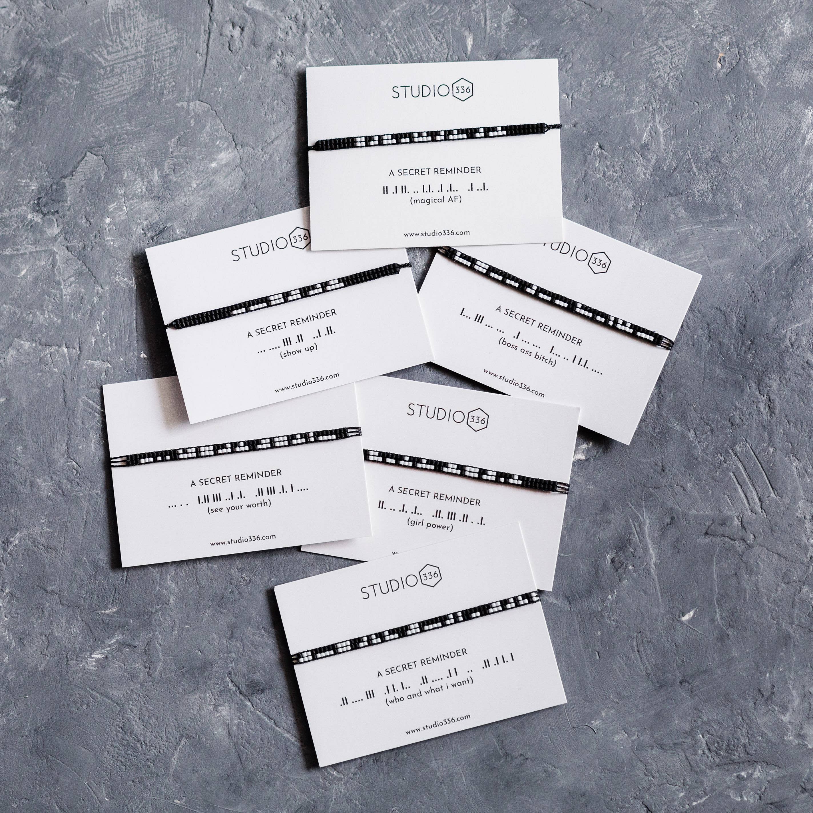 Studio 336 - Wholesale Woven/Braided Bracelet - Boss Ass Bitch Secret Reminder Bracelet2