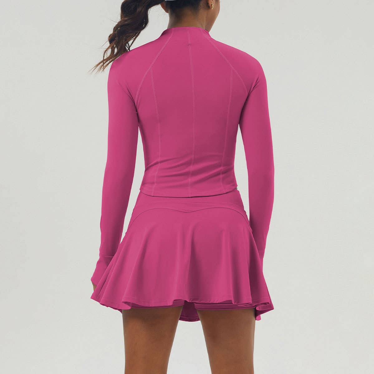Crave by FW - Wholesale Athletic Dress - Women's - Sports Tennis Dress Set With Jacket and Skirt5
