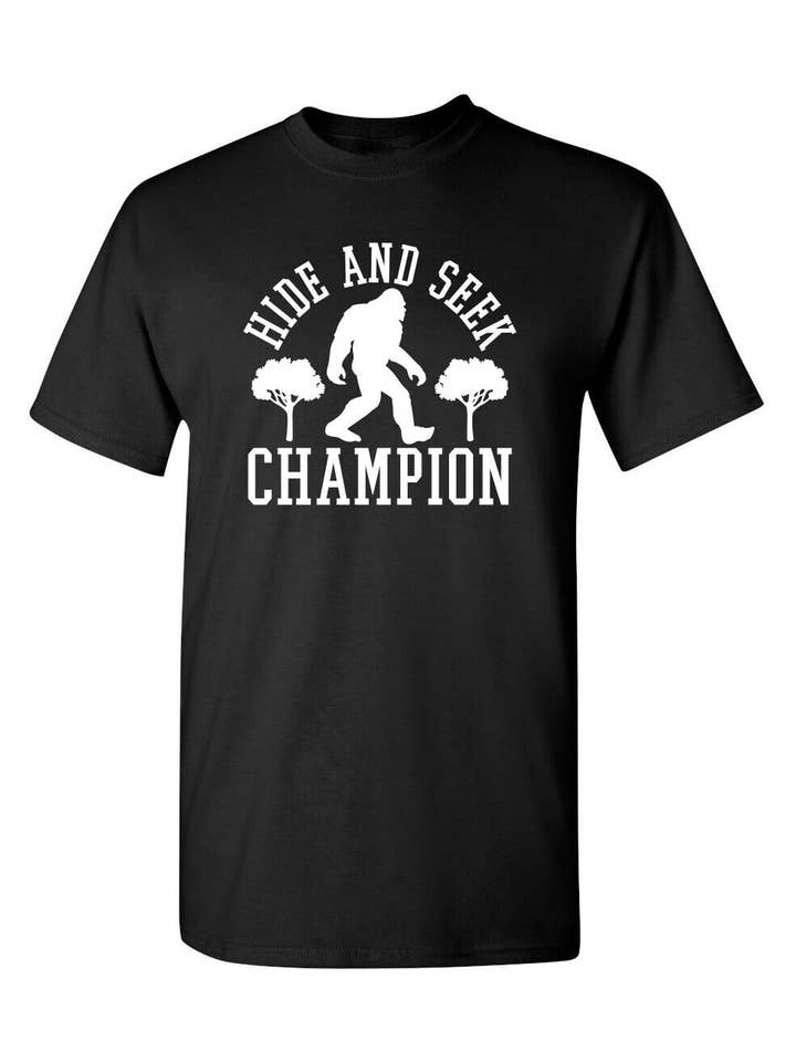 Feelin Good Tees - Wholesale Screen Printed T-Shirt - Unisex - Bigfoot - Hide And Seek Champion