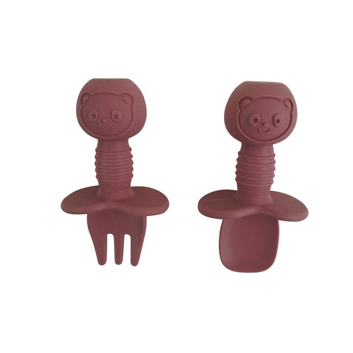 Tiny Teethers - Vendita all'ingrosso Set di posate - Bambini e neonati - Set di utensili in silicone Mini Forch+Cucchiaio1