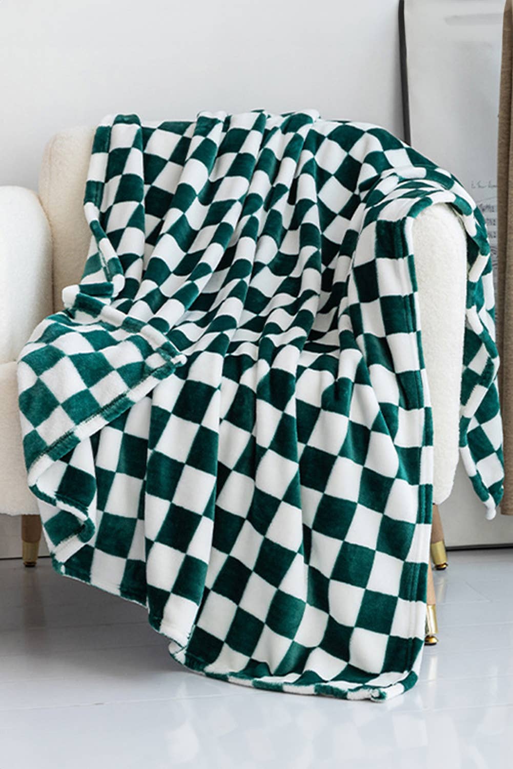 Little Daisy Closet - Wholesale Throw Blanket - LDC Checkerboard Printed Soft Throw Blanket 120*200cm2