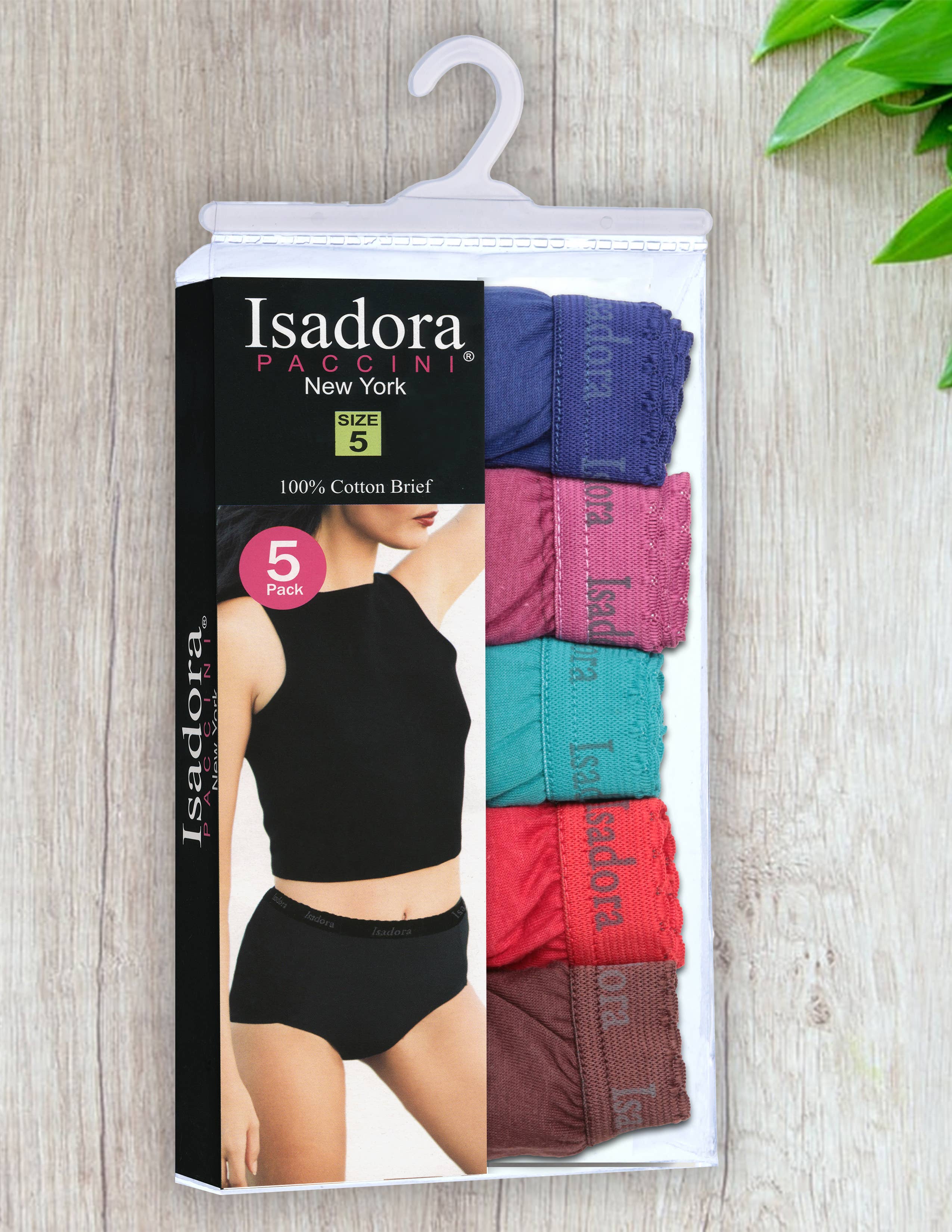 Isadora, Tipi toe, & James Fiallo - Wholesale Underwear - Women's - Isadora Women's 5 Pack Cotton Full Cut Underwear7