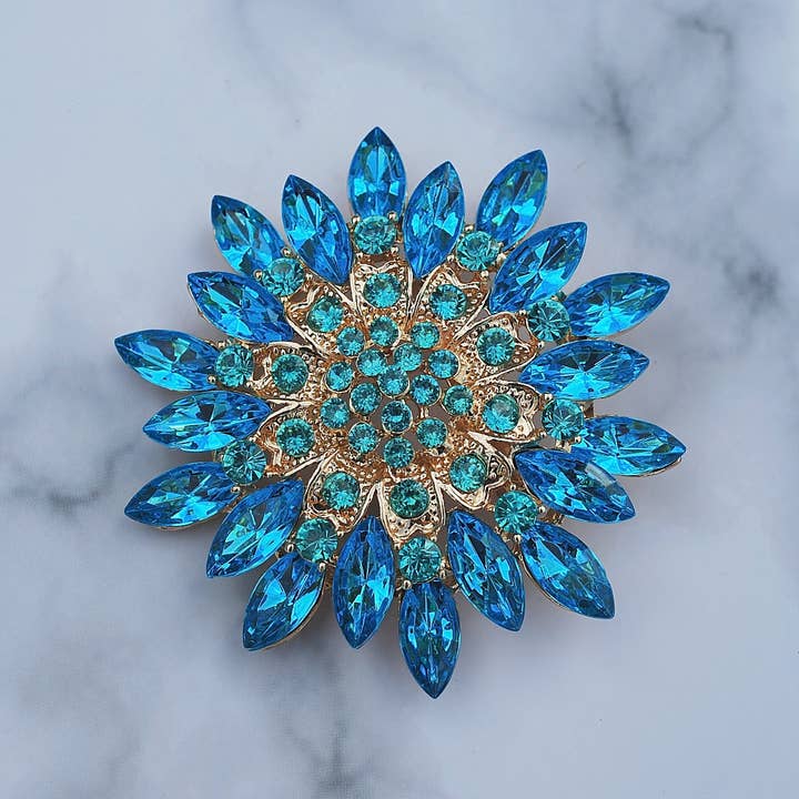QueenMee Accessories - Wholesale Brooch - Vintage Brooch Large with Crystal5