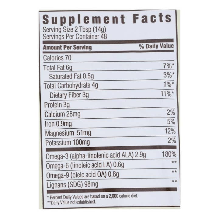 Everyday Supply Co - Wholesale Plant Seeds - Organic Ground Flaxseed - Premium 24 Oz1