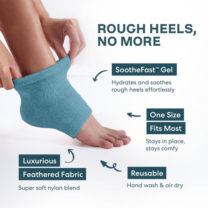 Dr. Frederick's Original - Wholesale Moisturizing Socks - Moisturizing Heel Socks - Fuzzy - 1 Pair - Teal Tranquility6