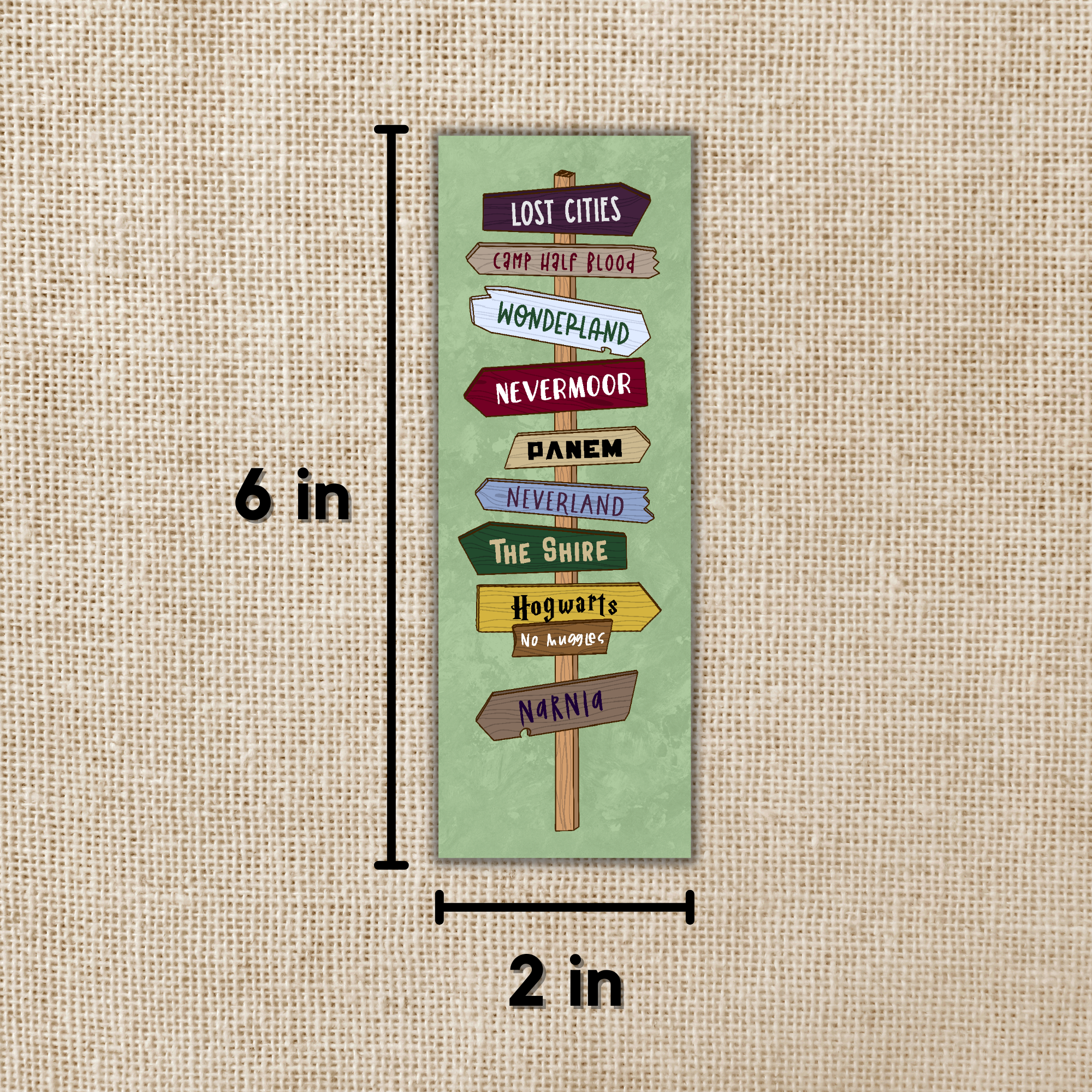 Kingdom of Threads - Wholesale Bookmark - Fictional Places Signpost Bookmark1