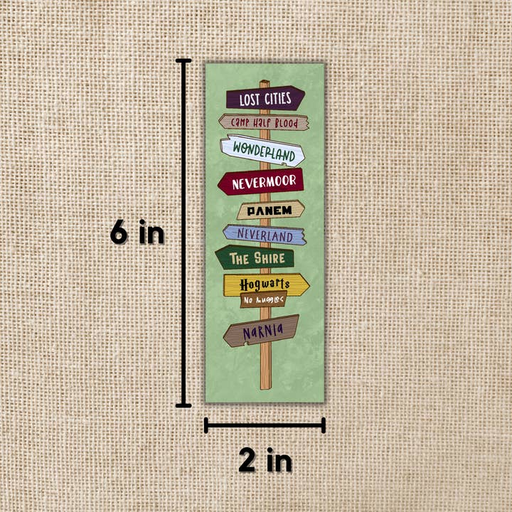 Kingdom of Threads - Wholesale Bookmark - Fictional Places Signpost Bookmark1