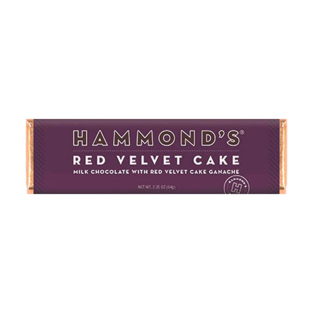 Hammond's Candies - Wholesale Chocolate Bar - Candy Bar - Milk Chocolate - Red Velvet Cake - 2.25 oz