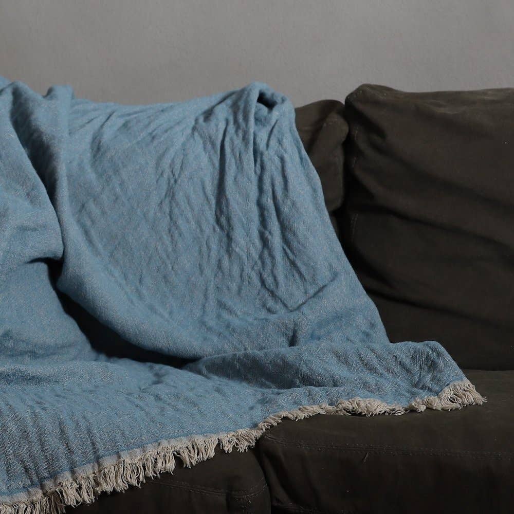 Primitive - Wholesale Decoratiedeken - Barbaresco omkeerbare plaiddeken van linnen W018