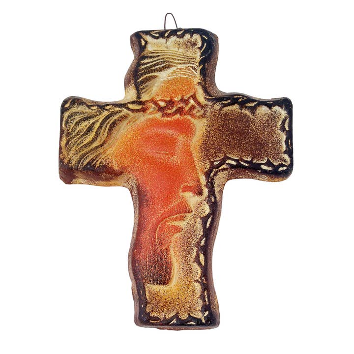 Keramikkors med Kristusbillede for engroshandel hos Sedona Spirit