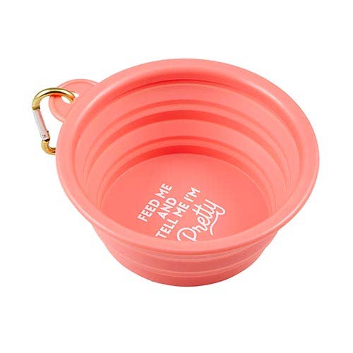 Santa Barbara Design Studio by Creative Brands - Wholesale Pet Bowl - Cat/Dog - Collapsible Bowl - Feed Me and Tell Me I'm Pretty1