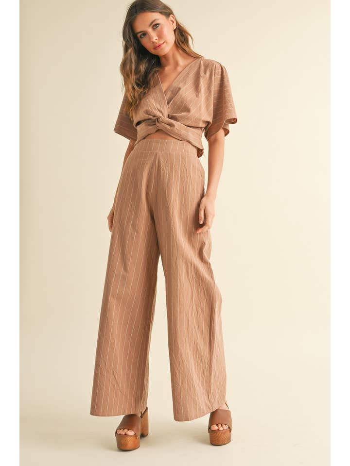 MIOU MUSE - Wholesale Pants - Women's - P4277ST STRIPE PATTERN PANTS WITH ELASTIC WAIST7