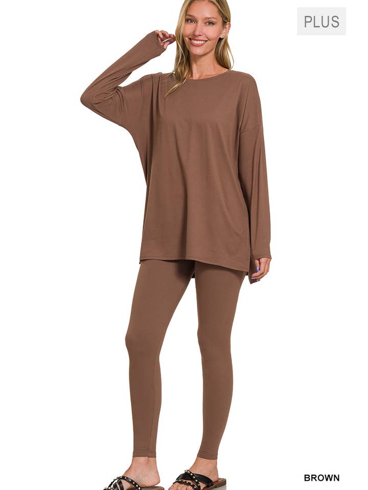 Vanilla Monkey – wholesale Lounge set – Women's – Plus Brushed Dty Microfiber Loungewear Set8