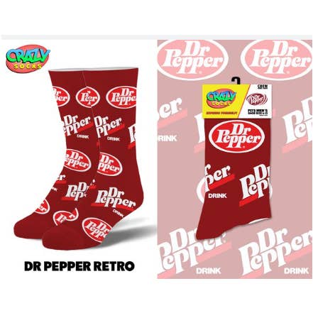 Dr Pepper Retro - Plié à ras du cou pour homme pour la vente par Crazy Socks