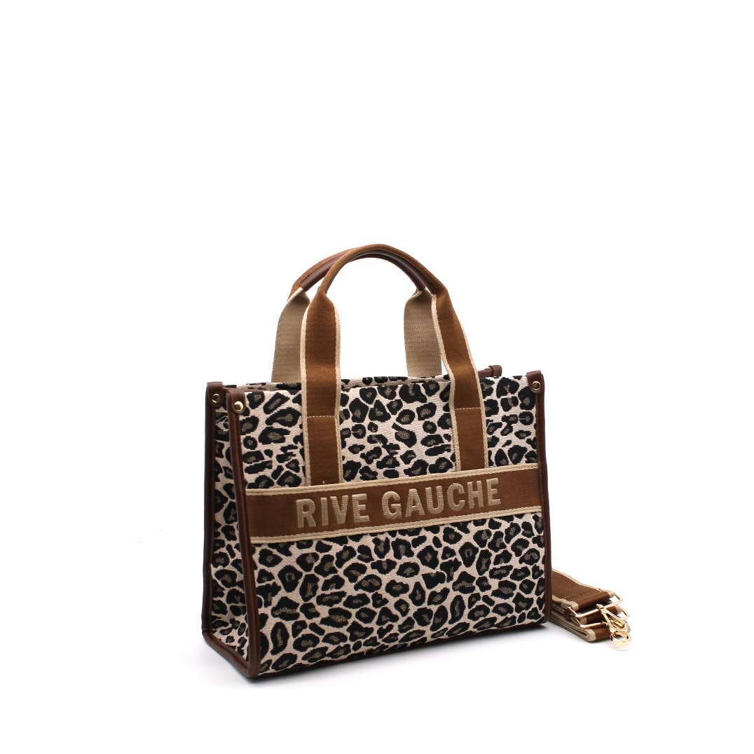 Vimoda - Wholesale Top Handle Bag - Women's - LEOPARD Leopard canvas handbag