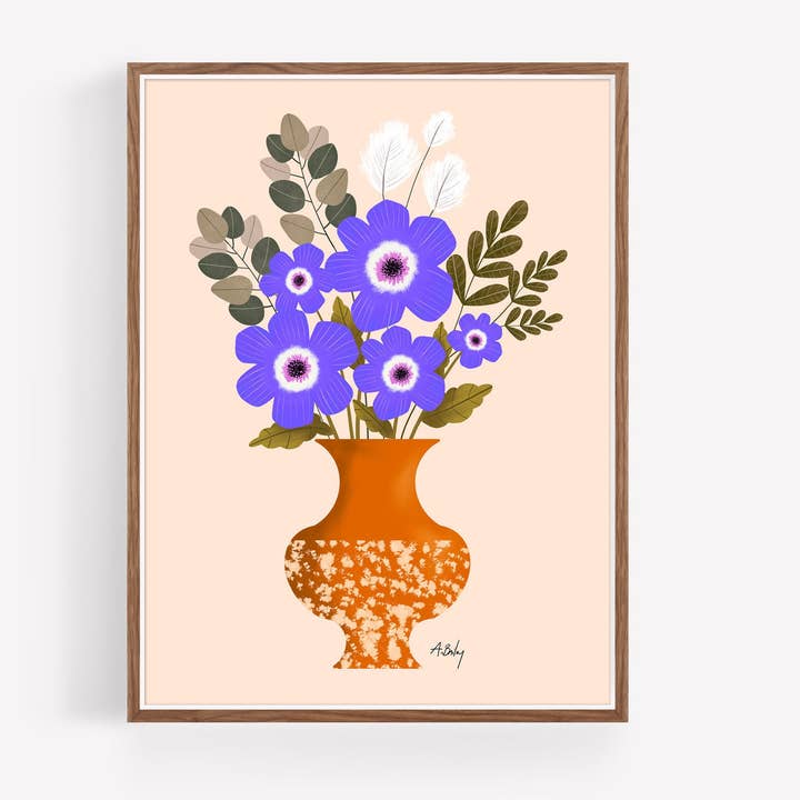 Fique colorido - impressão de ilustração floral por atacado de Annie Bailey Art