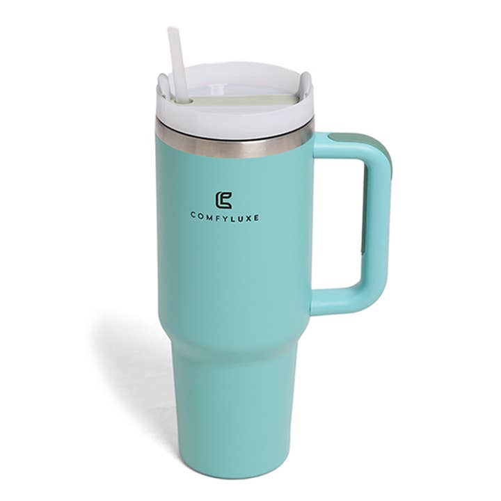 Fashion City - Wholesale Insulated mug/tumbler - Solid Colored 40oz Tumbler with Handle and Straw3