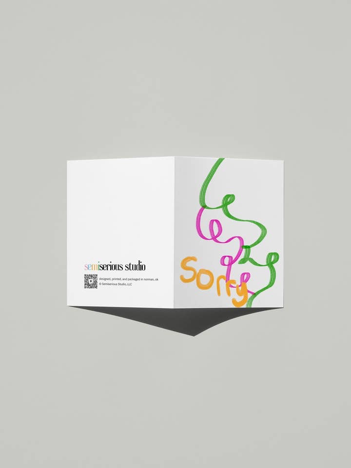 Desculpa Ribbons | Cartão de Desculpas Simples e Colorido para Presentes e Mensagens Atenciosas por atacado de semiserious studio