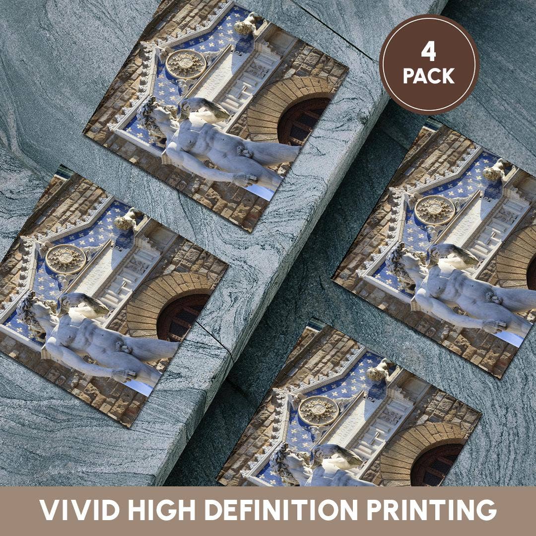 3dRose – wholesale Underlägg – 3dRose, Italien, Florens. Replika av David., Glasunderlägg5