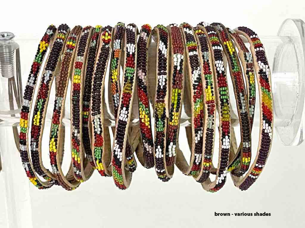 The Niger Bend - Vendita all'ingrosso Bracciale con perline - Sahara - Braccialetto in pelle Mali con perline6