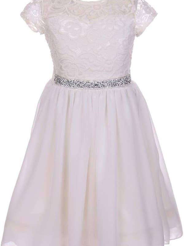 iGirlDress - Wholesale Dress - Kids - Floral Lace and Chiffon Flower Girl Dress 2-145
