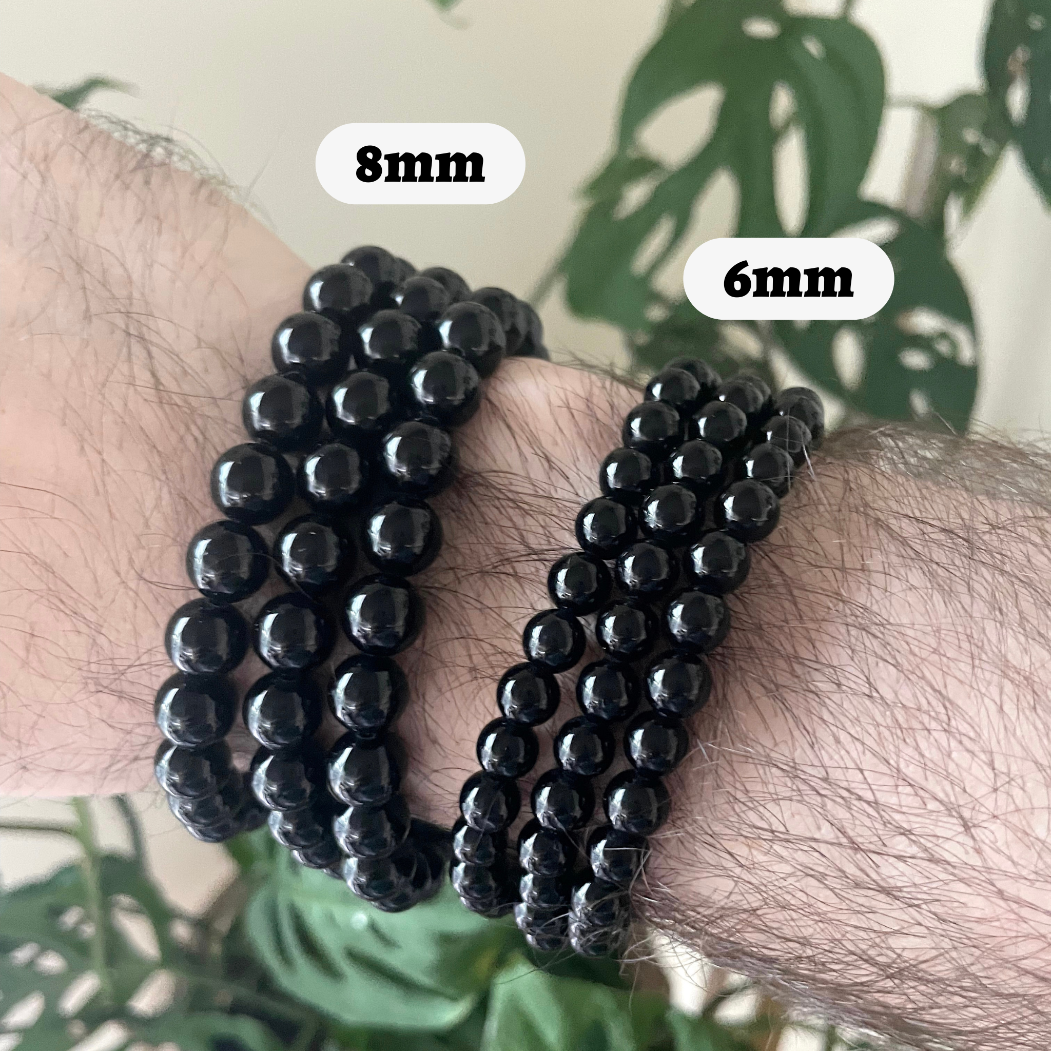 Pebble House - Wholesale Beaded Bracelet - Black Obsidian Bracelet 4mm/6mm/8mm - Crystals & Stones5