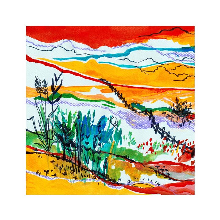 Print - "Square Landscape" for wholesale by Rebekah Evans Art