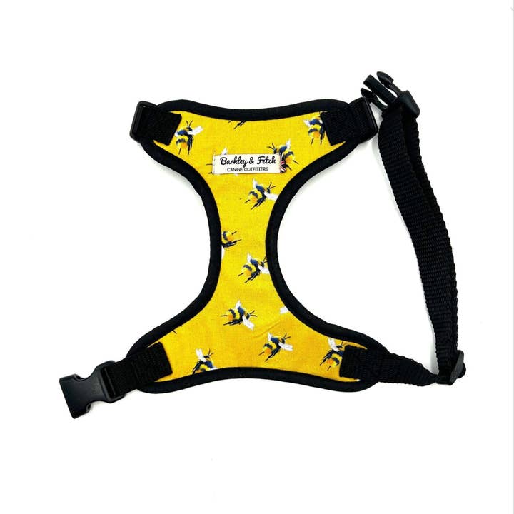 Bee Print Harness-Yellow for wholesale by Barkley and Fetch