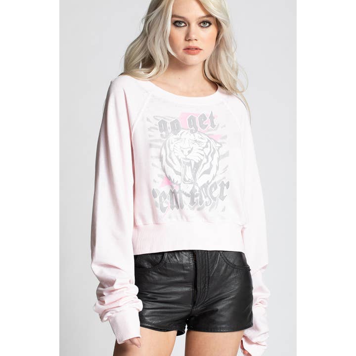 1230 GO GET'EM TIGER LS SWEATSHIRT for wholesale by Recycled Karma
