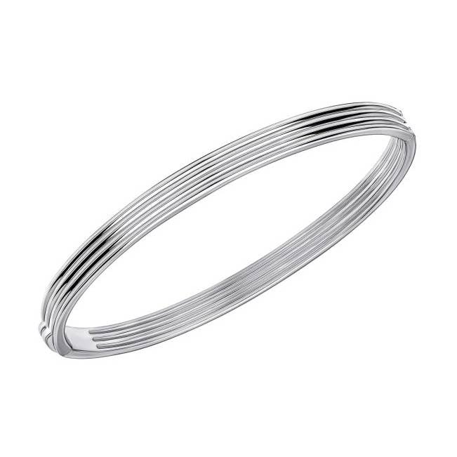 Ridged Hinged Bangle for wholesale by Gecko Jewellery