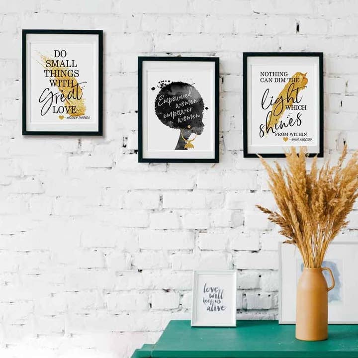 3 piece Inspirational Wall Decor Prints(Unframed) for wholesale by SugarQuoteMeNot LLC