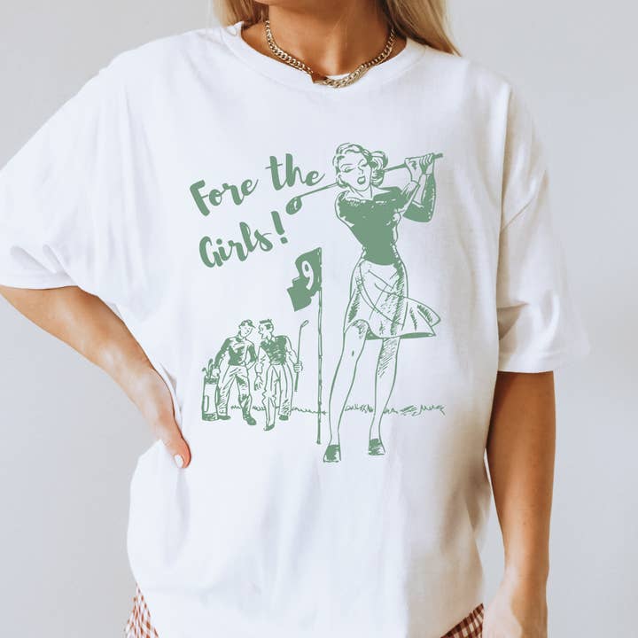 OliviaGrace & Co. - Wholesale Graphic Sweatshirt - Women's - "FORE THE GIRLS" Golf Graphic Shirt1