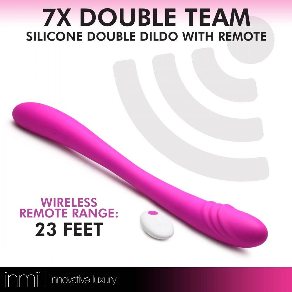 INMI Toys - Wholesale Seksspeeltje - 7X Double Team siliconen dubbele dildo met afstandsbediening3