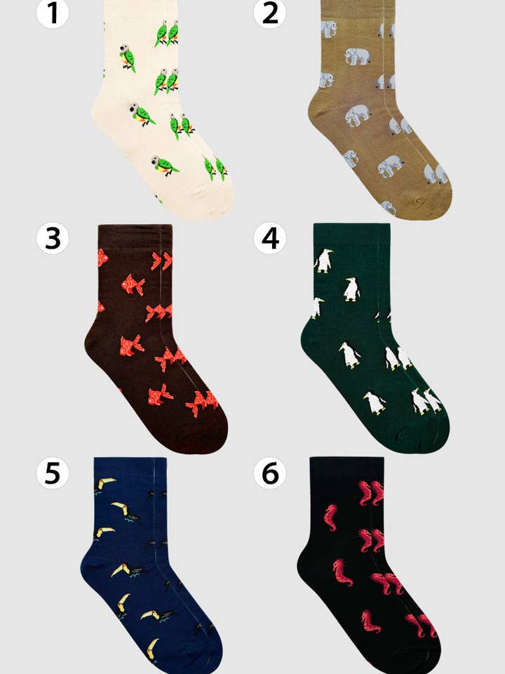 Chaussettes Crew Animal Adventure pour homme pour la vente par 7DAYSSOCKS