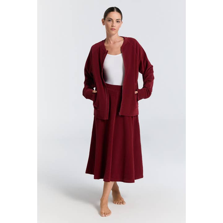 9234-030 | Unisex baseballjack - bordeaux voor wholesale door Leela Cotton