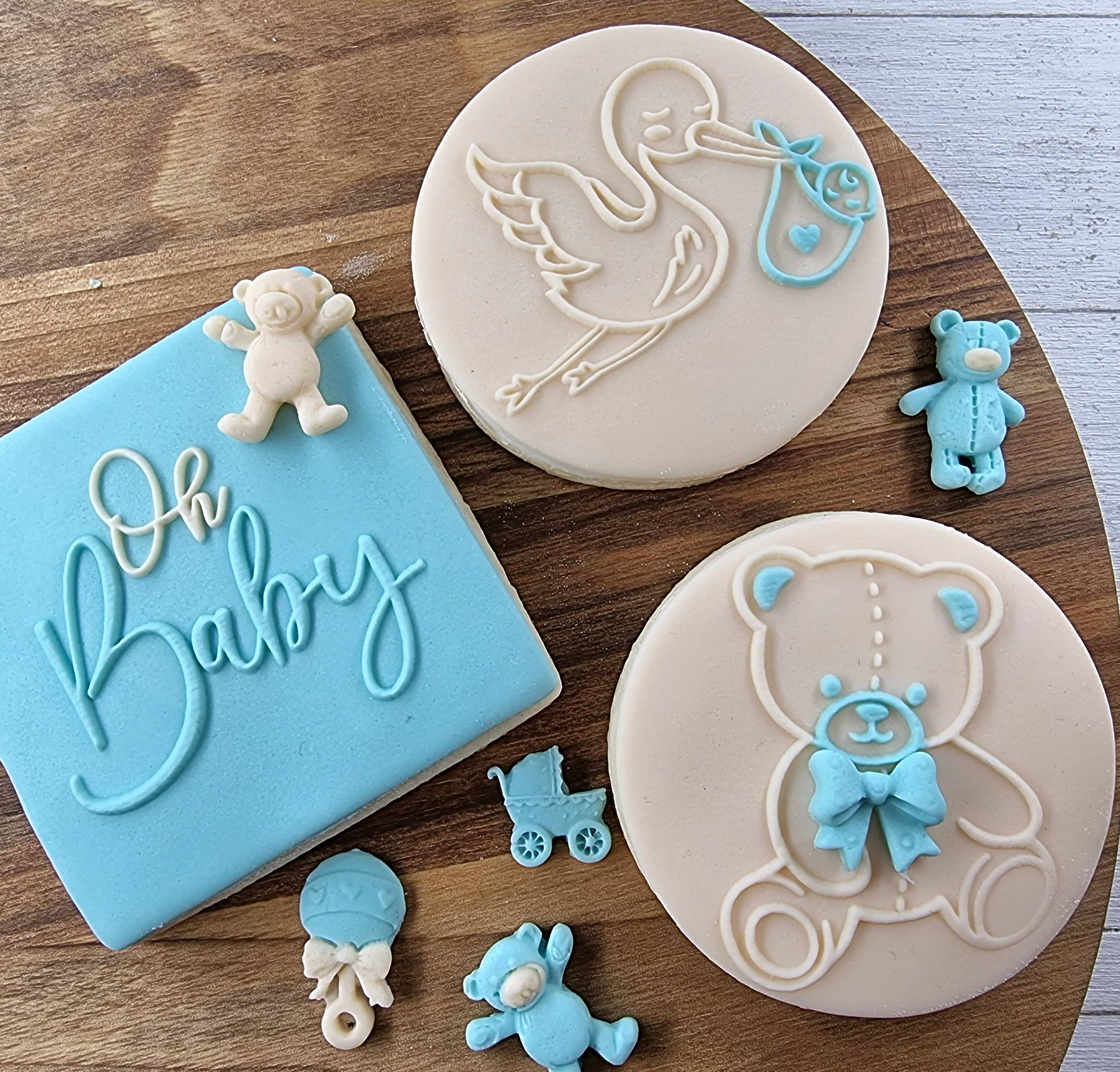Make and Fun - Wholesale Cake Decorating Kit - Baby Shower Fondant Embosser, Cookie Debosser2