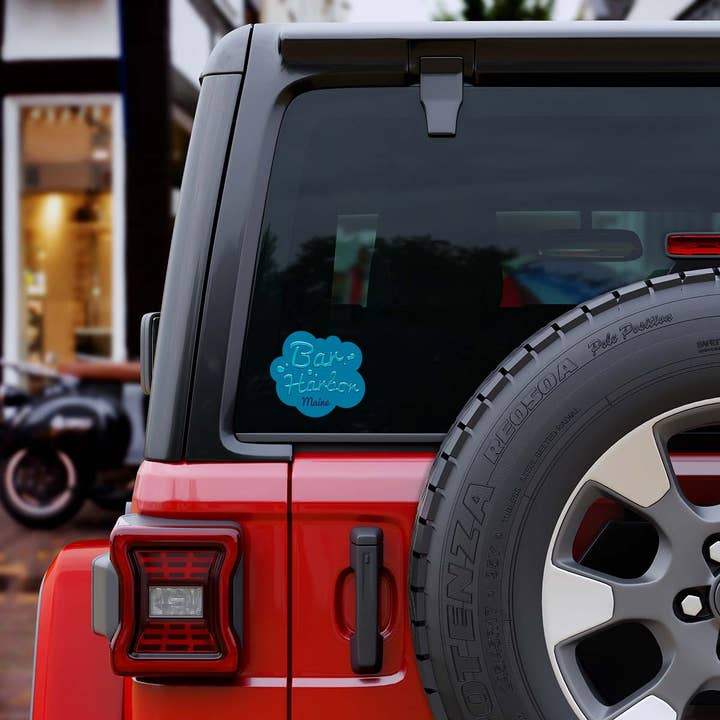 RetroPlanet - Wholesale Sticker - Bar Harbor Maine Water Drops Die Cut Vinyl Sticker2