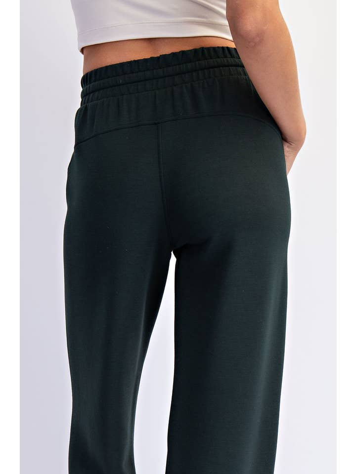 Peace Love Line - Wholesale Pants - Women's - PL9595 - MODAL SCUBA CROPPED WIDE PANT6