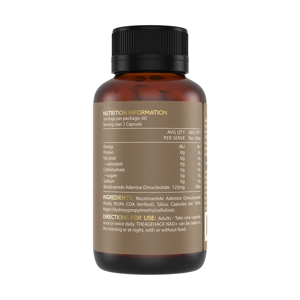 The Age Hack - Wholesale Oral supplement/vitamin - NAD+ Capsules - your on the go, cellular energy boost partner1