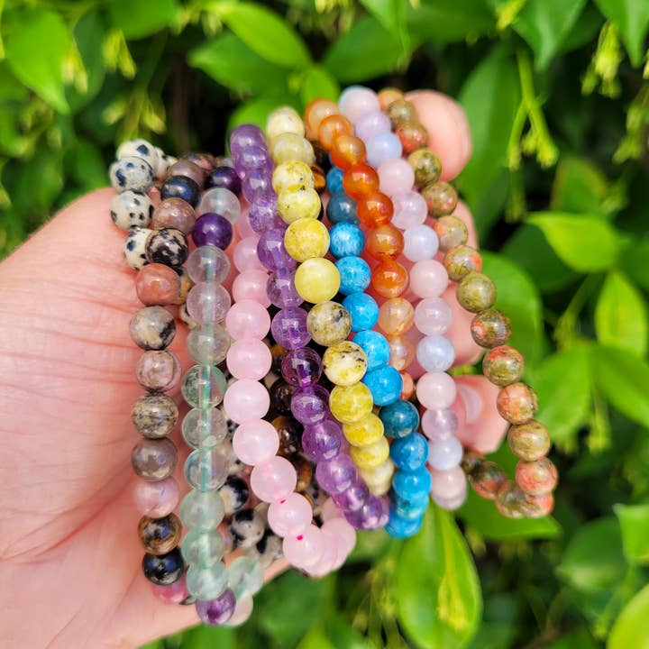 Brooke LeAnne - Wholesale Beaded Bracelet - Crystal Bracelet Gemstone 6mm1