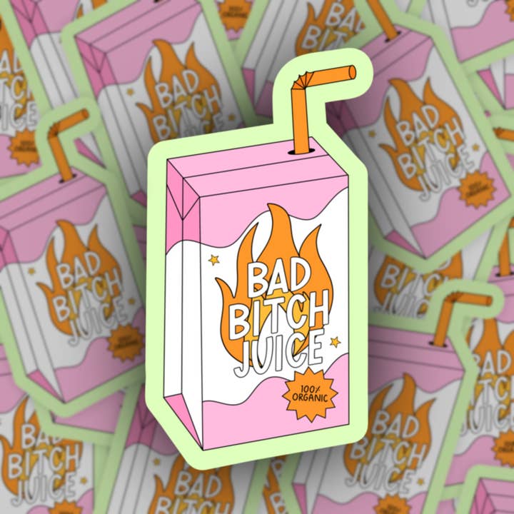Sage and Virgo - Wholesale Phone & Laptop Stickers - Bad Bitch Juice Box Sticker