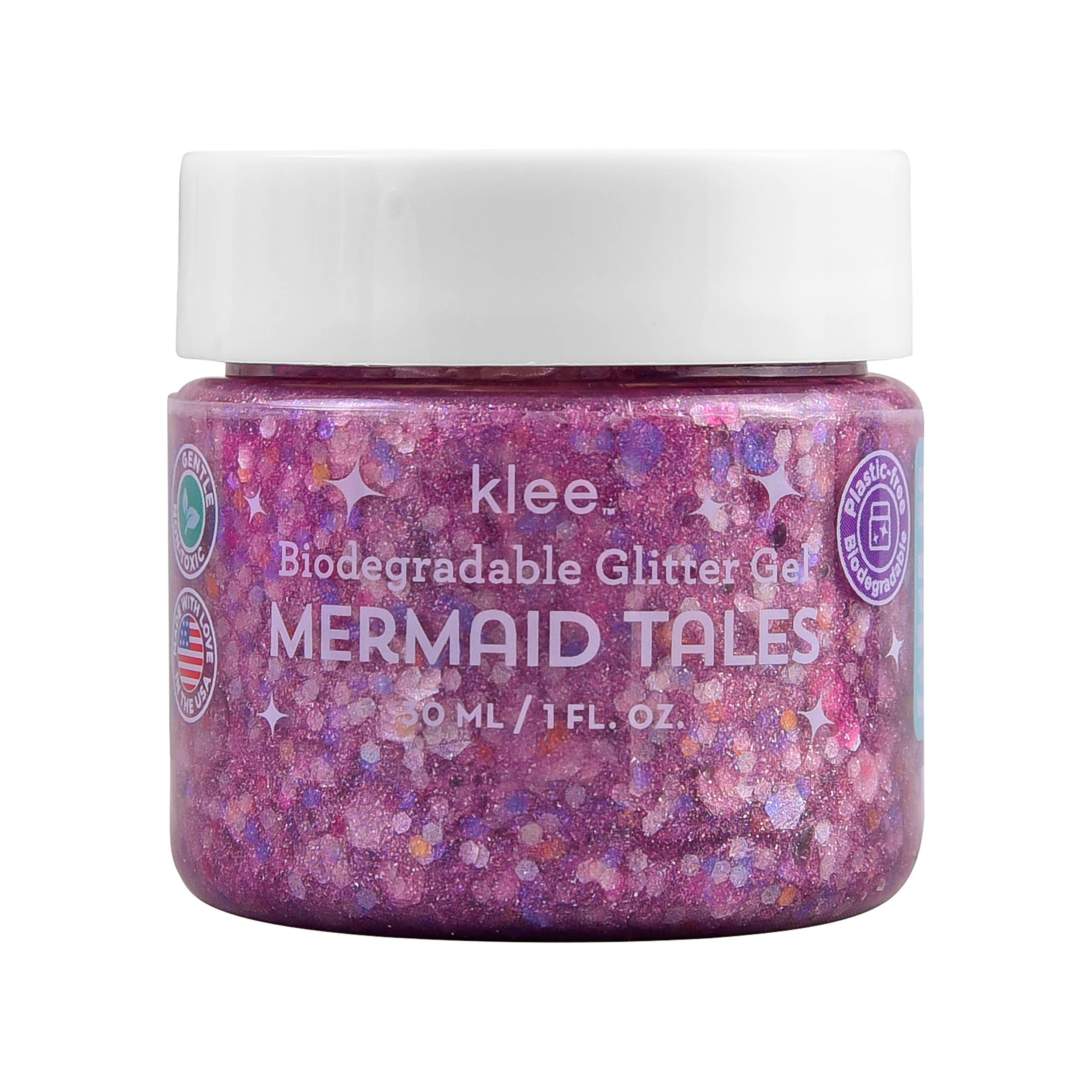 Klee Naturals - Vente Paillettes pour le corps - Mermaid Tales - Gel pailleté biodégradable Klee, 30 ml (1 oz)
