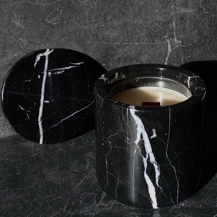 VÅL CO. - Wholesale Candle holder - Refillable Luxury Natural Stone Marble Candle Holder2