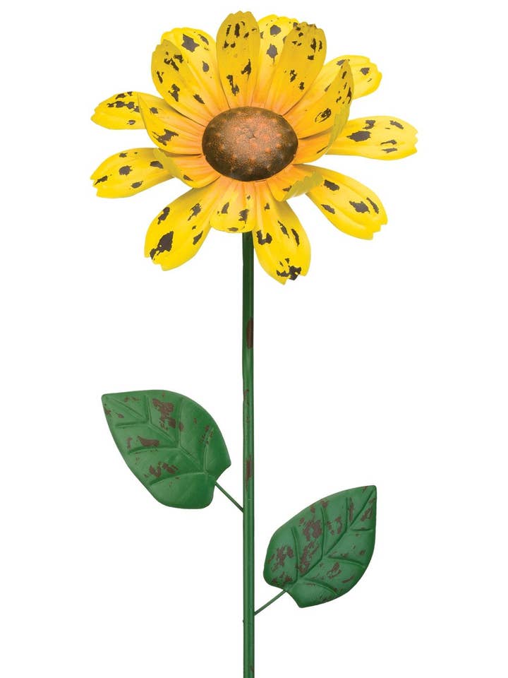 36" Rustic Flower Stake - Marigold for wholesale by Regal Art & Gift